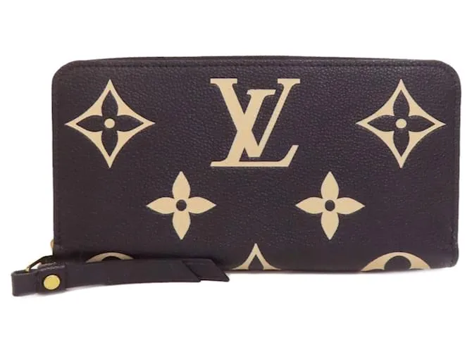 Zippy Portafoglio Lungo Empreinte Louis Vuitton Nero Beige