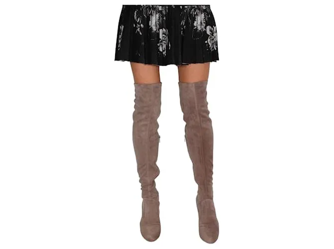 Stivali a calza stretch sopra il ginocchio Le Silla Beige