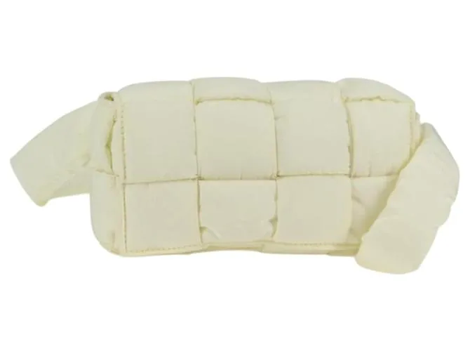 Autre Marque BORSO A SPALLA INTRECCIATO IN NYLON BIANCO AUTH 131085M