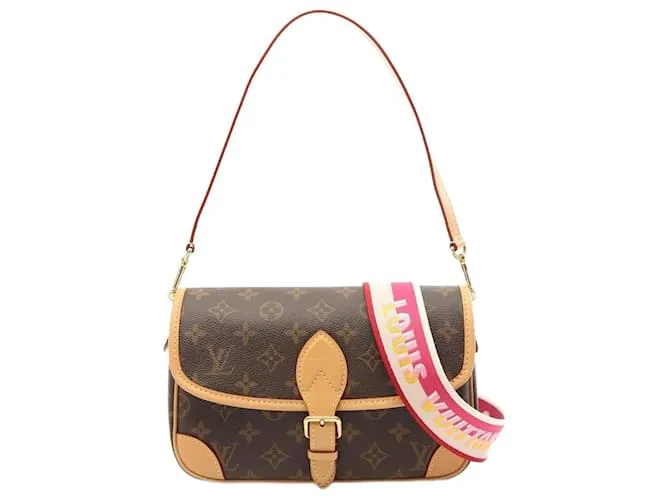 Borsa a Spalla Louis Vuitton Diane NM PM Marrone Fuschia