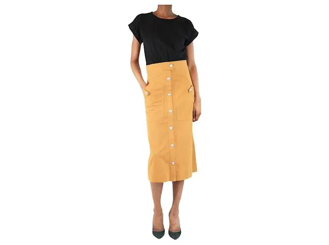 Veronica Beard Abito midi Larsen nero e marrone - taglia XS