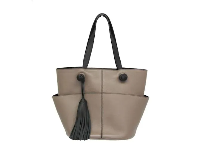 Borsa tote con dettaglio a nappina Tod's Marrone Nero