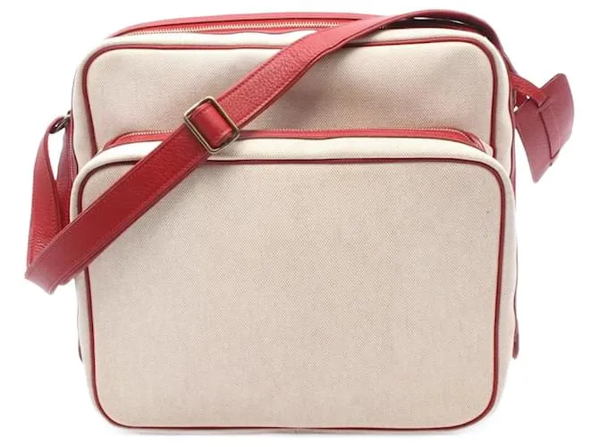 Borsa a Spalla Victoria di Hermès Rosso Beige Crudo