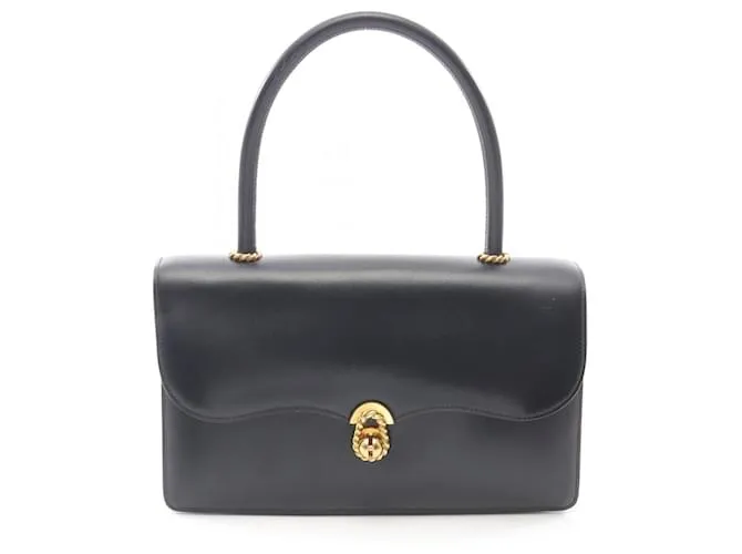 Borsa Hermès Escale in pelle di vitello nera Nero