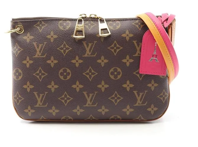 Borsa a Spalla Loretta Louis Vuitton Marrone Rosa Arancione