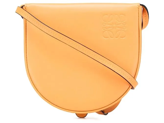 LOEWE Pochette con tacco in pelle di vitello morbida arancione piccola
