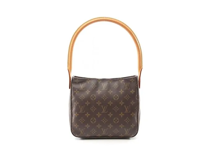 Borsa a Spalla Looping MM Louis Vuitton Marrone Monogramma