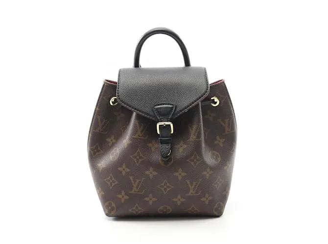 Zaino Montsouris NM BB di Louis Vuitton Marrone Nero Monogramma