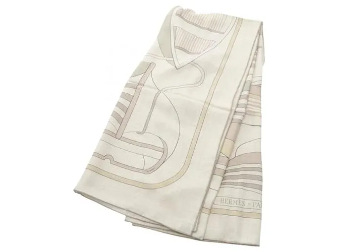 Sciarpa Hermès Carre Jean 140 THALASSA Multicolore Beige