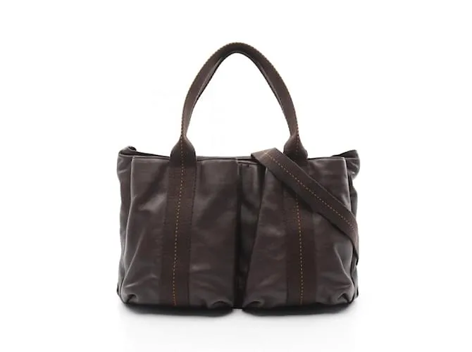 Borsa a mano Hermès Hermès Caravan Horizontal MM Marrone