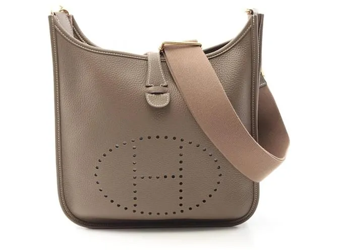 Borsa a Spalla Hermès Evelyn 3 Trois PM Etoupe Marrone Taupe