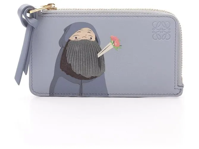 Portamonete e porta carte Markl del Castello Errante di Howl di Loewe x Studio Ghibli Blu