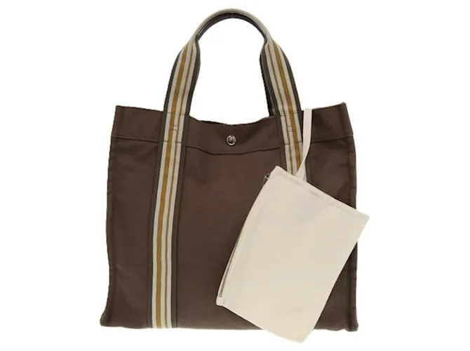 Borsa da Spiaggia Hermès 2201-20 in Tela Marrone