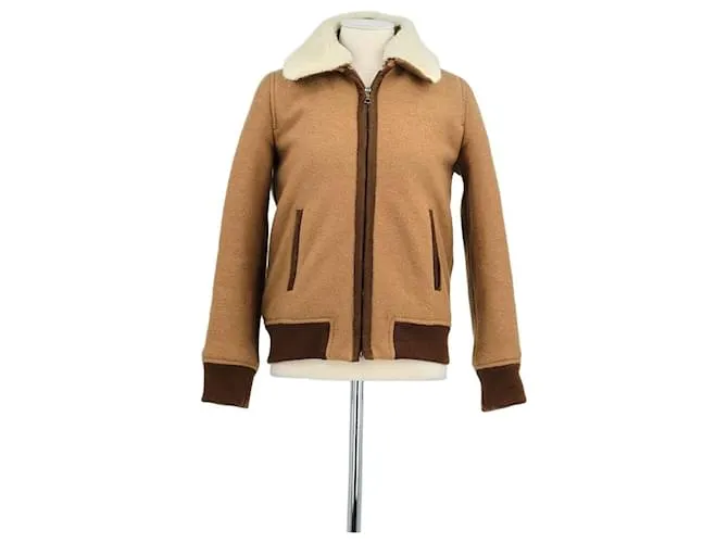 Apc Giacca di Lana Marrone