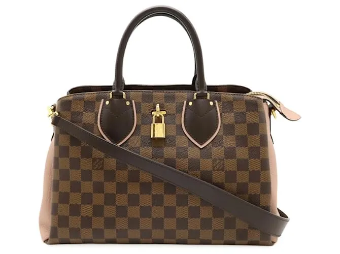 Borsa a mano/spalla Louis Vuitton Damier Normandy Marrone Rosa Damier ebene