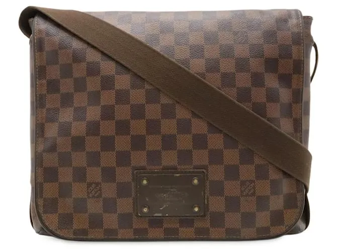Borsa a Spalla Brooklyn MM Damier Louis Vuitton Marrone Damier ebene