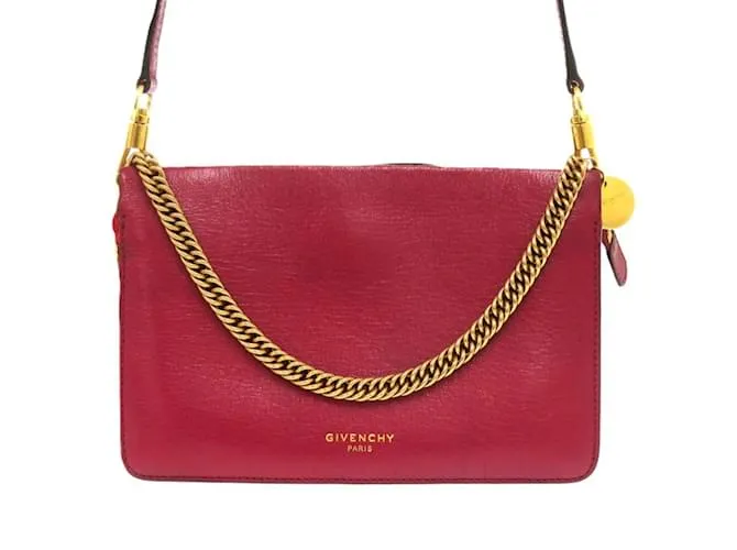 Borsa a Spalla in Pelle 2 in 1 Givenchy CROSS3 Bordò