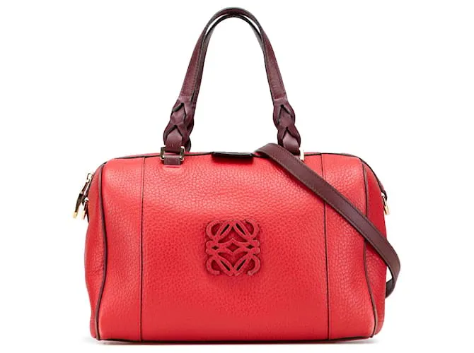 LOEWE Fusta 25 in pelle rossa Rosso