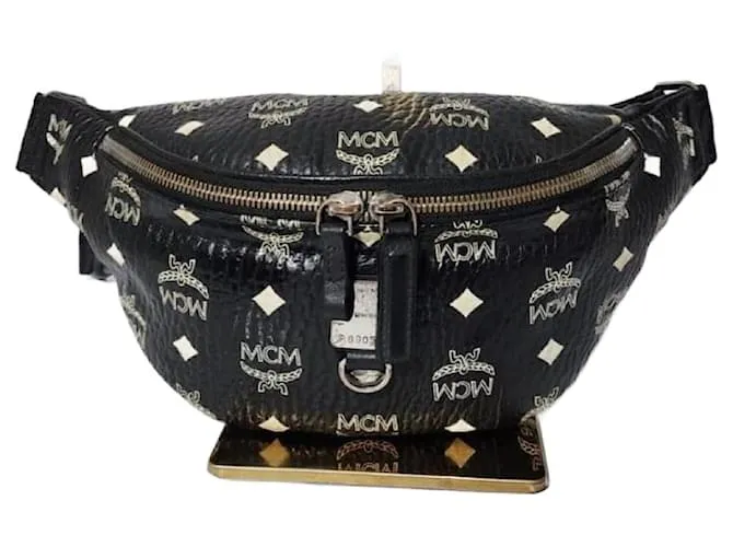 MCM Visestos Stark Cintura/Borsa da Vita Nera Nero