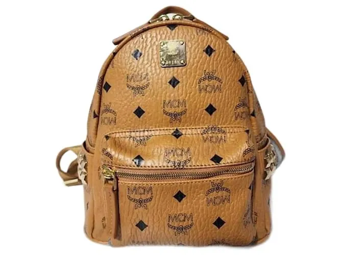 MCM Stark Zaino Medio con Borchie Laterali Marrone