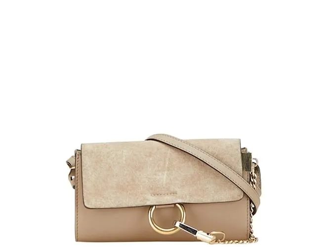 Borsa a tracolla Chloé Faye Grigio