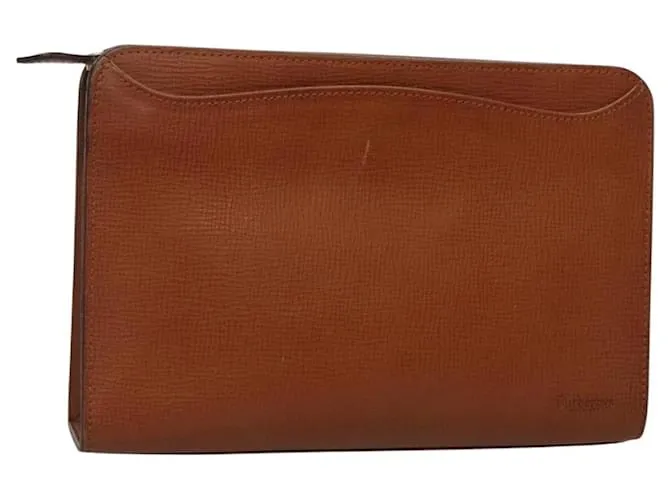 Autre Marque Borsa a mano Burberrys in pelle marrone dorato Auth ep9814 D'oro