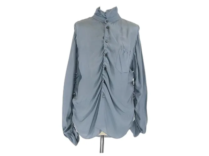 Blusa grigia a maniche lunghe con dettagli a volant Marni Grigio