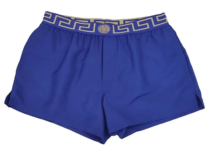 Versace Costume da bagno Varsace Blue Medusa Greca con cintura