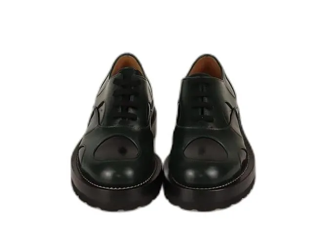 Oxford Marni verde/nero con taglio laser