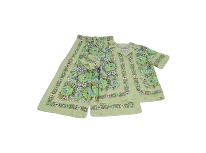 Autre Marque Set camicia a maniche corte oversize Velma stampata verde e pantaloni Alemais