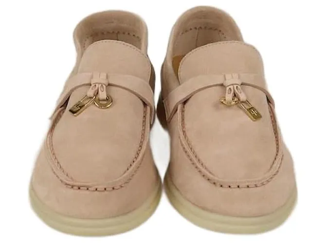 Loro Piana Mocassini Charm Loafers Estate Bambino Glassa di Fragola
