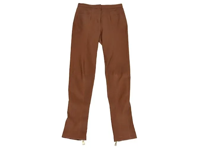 Pantaloni skinny marroni con dettagli sulle tasche Balmain Marrone