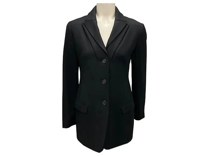 Giacca da completo in lana nera Jil Sander Nero