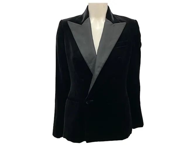 Blazer in velluto nero Ralph Lauren Collection