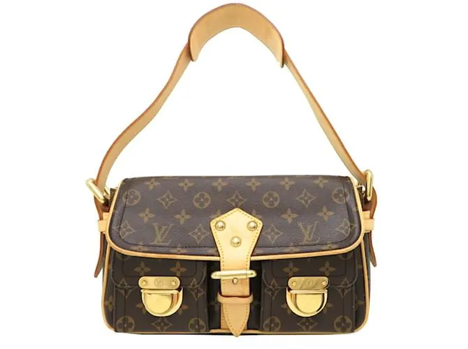 Borsa a Spalla Hudson PM Donna Louis Vuitton Marrone Monogramma