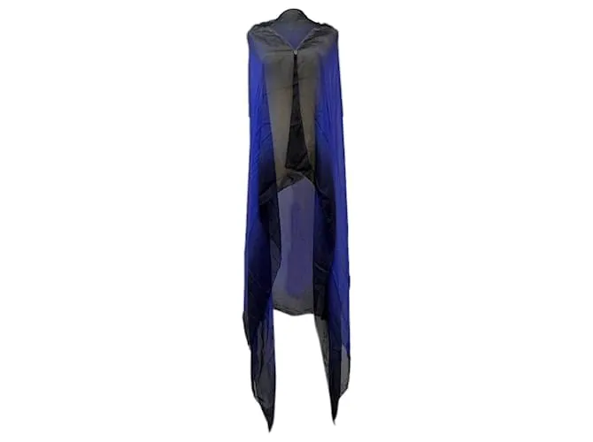 Sciarpa sfumata Ann Demeulemeester in chiffon blu Multicolore