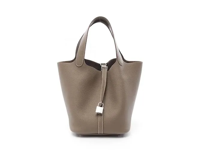 Borsa Hermès Picotin MM Etoupe Marrone Taupe