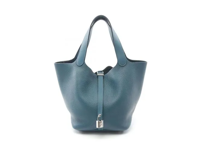 Borsa Hermès Picotin Lock Touch MM Blu