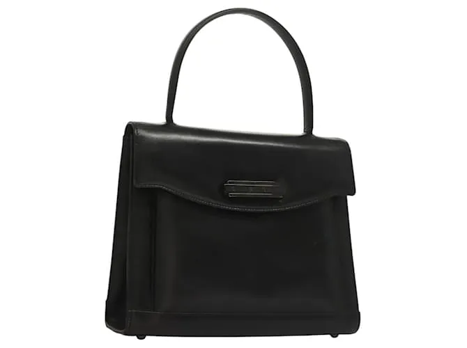 Borsa a mano GIVENCHY in pelle nera Auth 132077 Nero