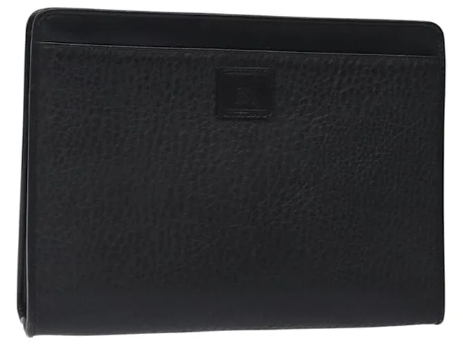 Autre Marque Borsa a mano in pelle nera Burberrys Auth ep9556 Nero