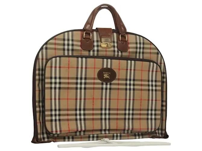 Autre Marque Copertura per indumenti in tela e pelle Burberrys Nova Check beige oro Auth bs28016 D'oro