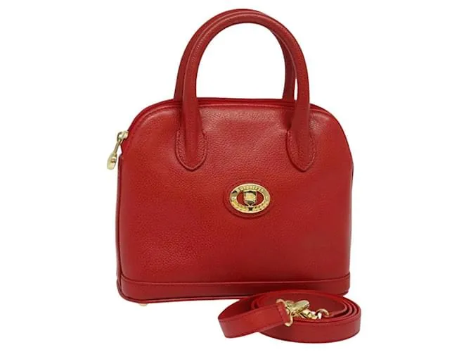 Autre Marque Borsa a mano Burberrys in pelle 2 vie rossa oro Auth 131634 Rosso D'oro