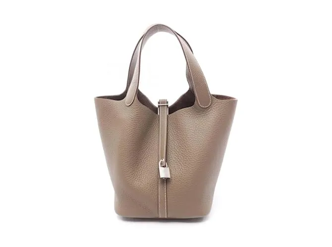 Borsa Hermès Picotin Lock MM Marrone Taupe