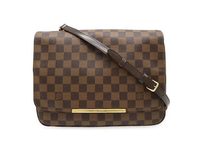 Borsa a Spalla Damier Hoxton GM Louis Vuitton Marrone Damier ebene