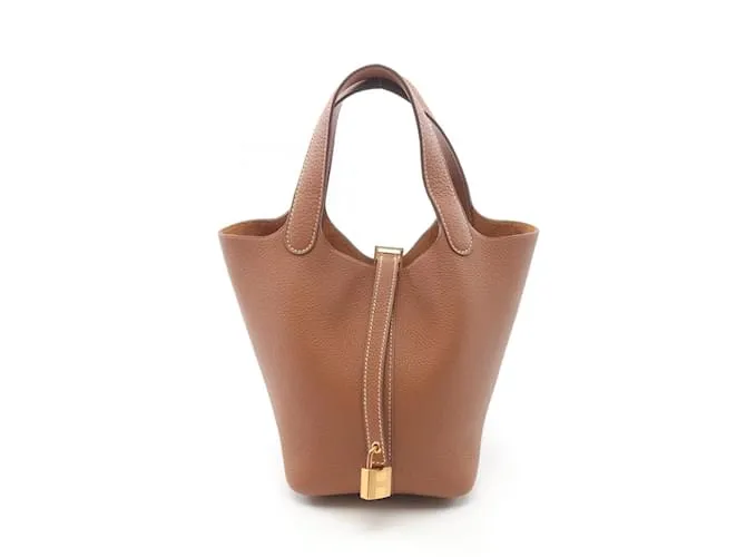 Borsa Picotin Lock PM di Hermès Marrone