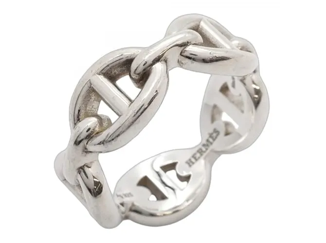 Ring Anello in Argento 925 Chaine d'Ancre Hermès