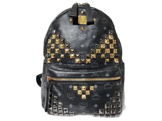 MCM Visetos Zaino Grande Stark M Studded Nero