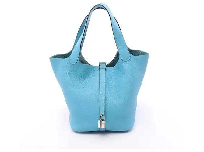 Borsa Hermès Picotin Lock MM Blu