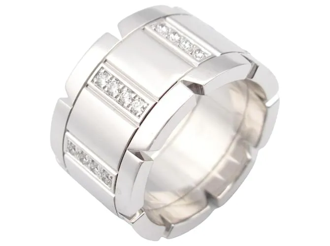Anello Grande in Diamanti Tank Française di Cartier