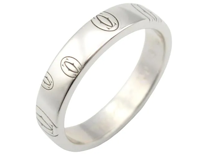 Anello Buon Compleanno Cartier in Oro Bianco 18K Argento